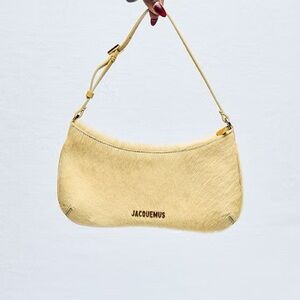 Jacquemus Sac 'Le bisou' jaune - Le raphia